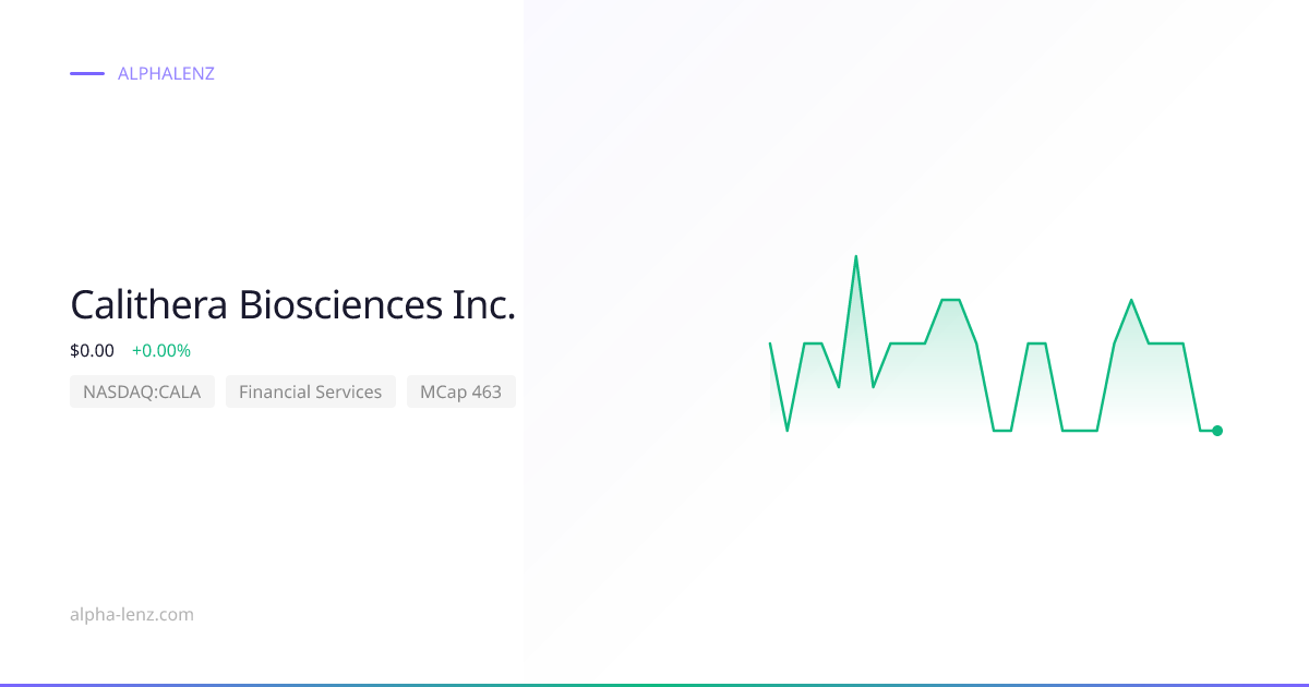 Calithera Biosciences Inc. (Financial Services) 주가 전망 & 기업 분석 $0.00 ...