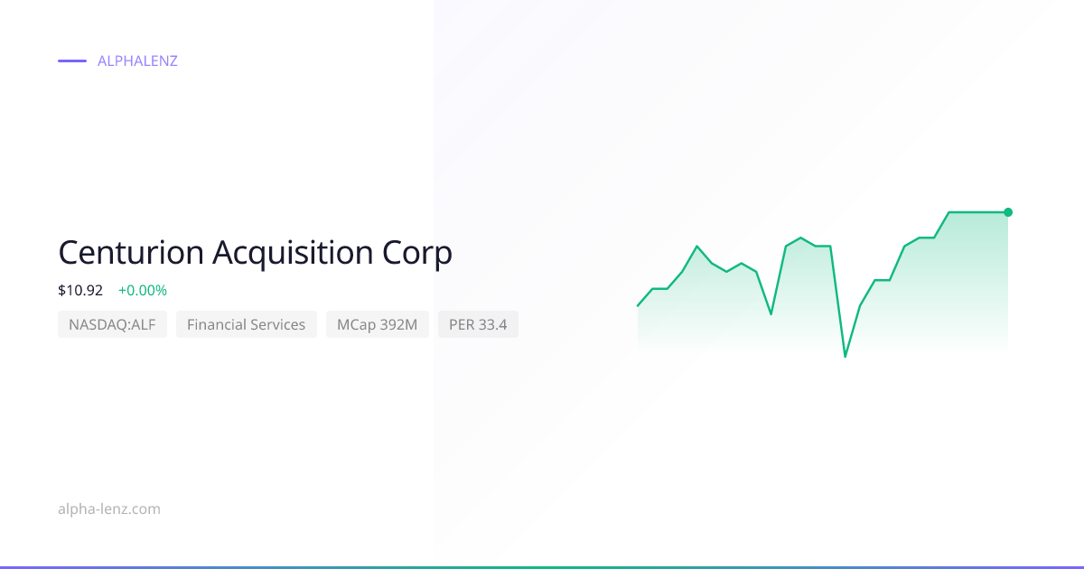 Centurion Acquisition Corp (Financial Services) 주가 전망 & 기업 분석 $10.78 ...