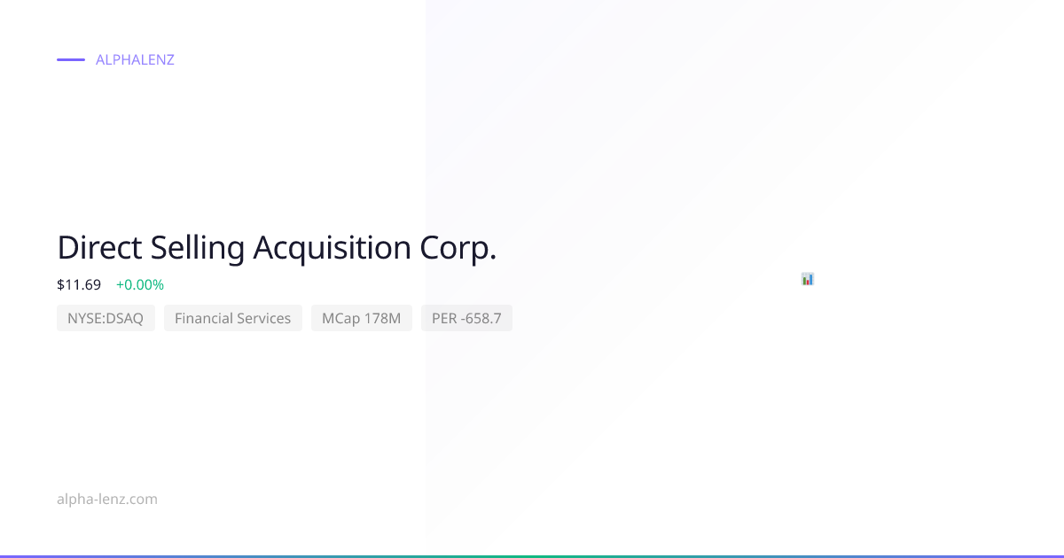 Direct Selling Acquisition Corp. (Financial Services) 주가 전망 & 기업 분석 $11 ...