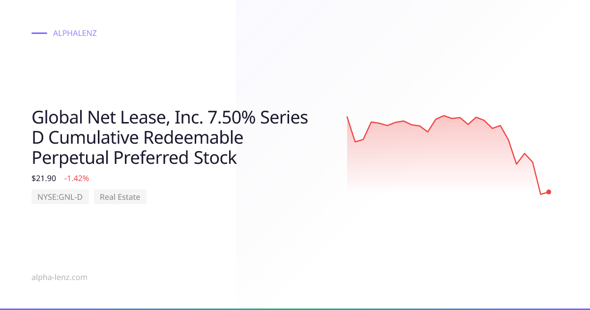 Global Net Lease, Inc. 7.50% Series D Cumulative Redeemable Perpetual ...