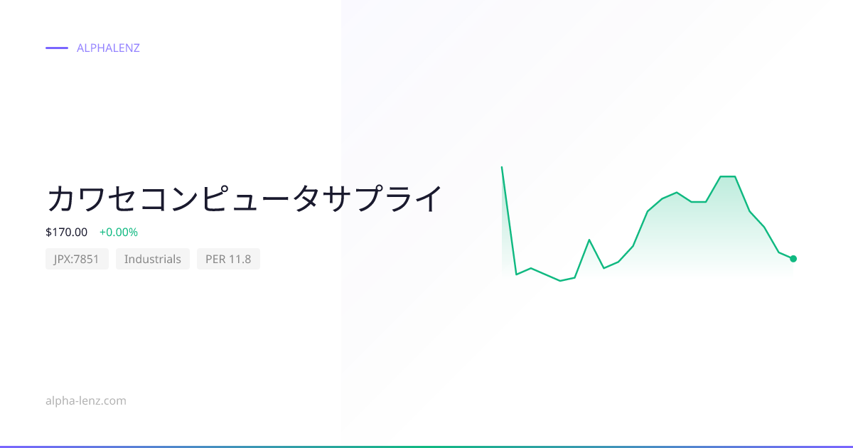 カワセコンピュータサプライ (Industrials) 주가 전망 & 기업 분석 ¥164 | Alpha Lenz