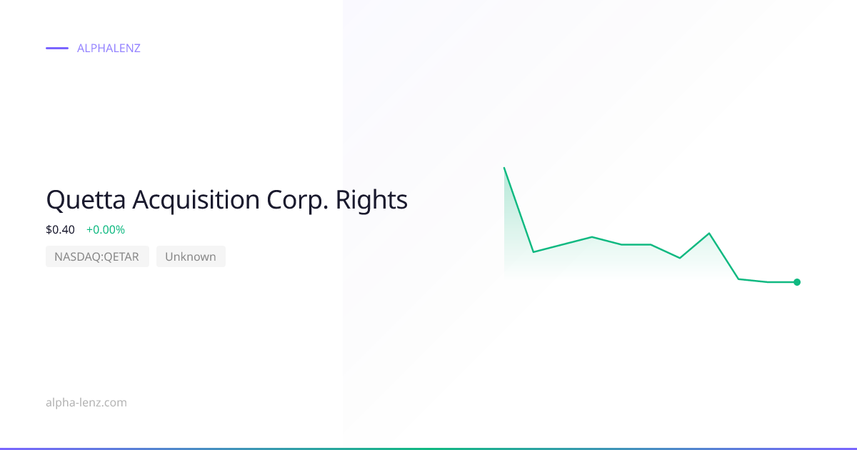 Quetta Acquisition Corp. Rights (Unknown) 주가 전망 & 기업 분석 $1.25 | Alpha Lenz
