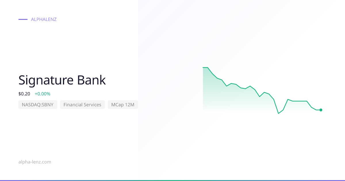 Signature Bank (Financial Services) 주가 전망 & 기업 분석 $0.72 | Alpha Lenz