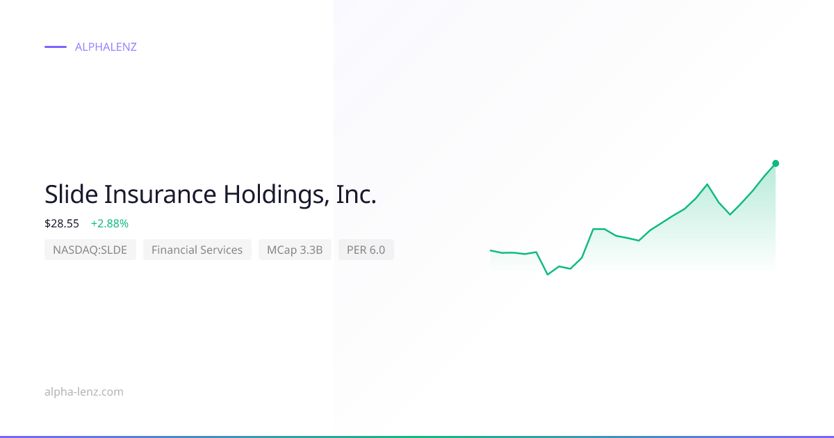 Slide Insurance Holdings, Inc. (Financial Services) 주가 전망 & 기업 분석 $18. ...