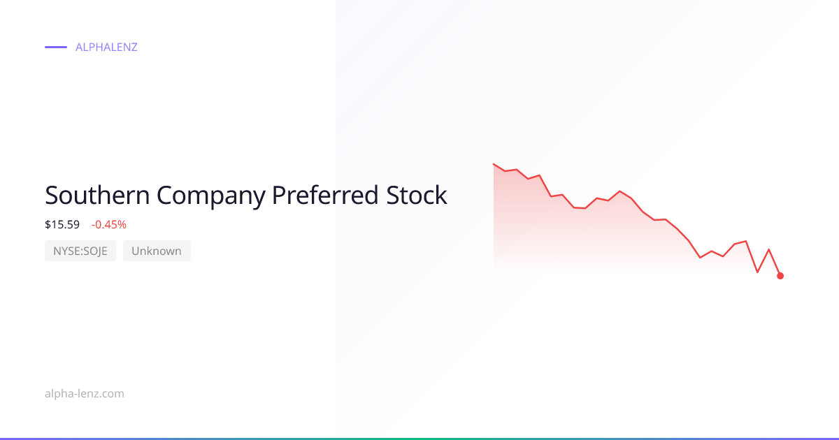 Southern Company Preferred Stock (Unknown) 주가 전망 & 기업 분석 $17.37 | Alpha ...